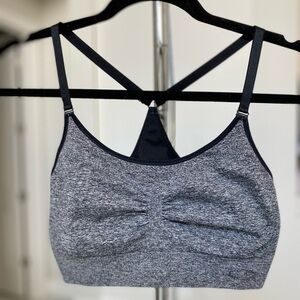 Gray and black sports bra small or medium